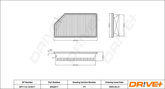 Luftfilter Dr!ve+ DP1110.10.0517 Bild Luftfilter Dr!ve+ DP1110.10.0517
