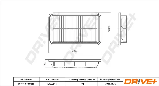 Luftfilter Dr!ve+ DP1110.10.0518 Bild Luftfilter Dr!ve+ DP1110.10.0518
