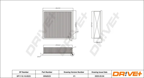 Luftfilter Dr!ve+ DP1110.10.0523 Bild Luftfilter Dr!ve+ DP1110.10.0523
