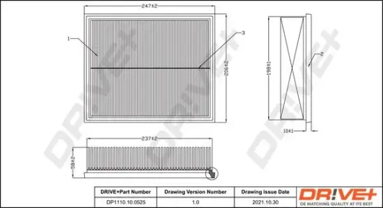 Luftfilter Dr!ve+ DP1110.10.0525 Bild Luftfilter Dr!ve+ DP1110.10.0525