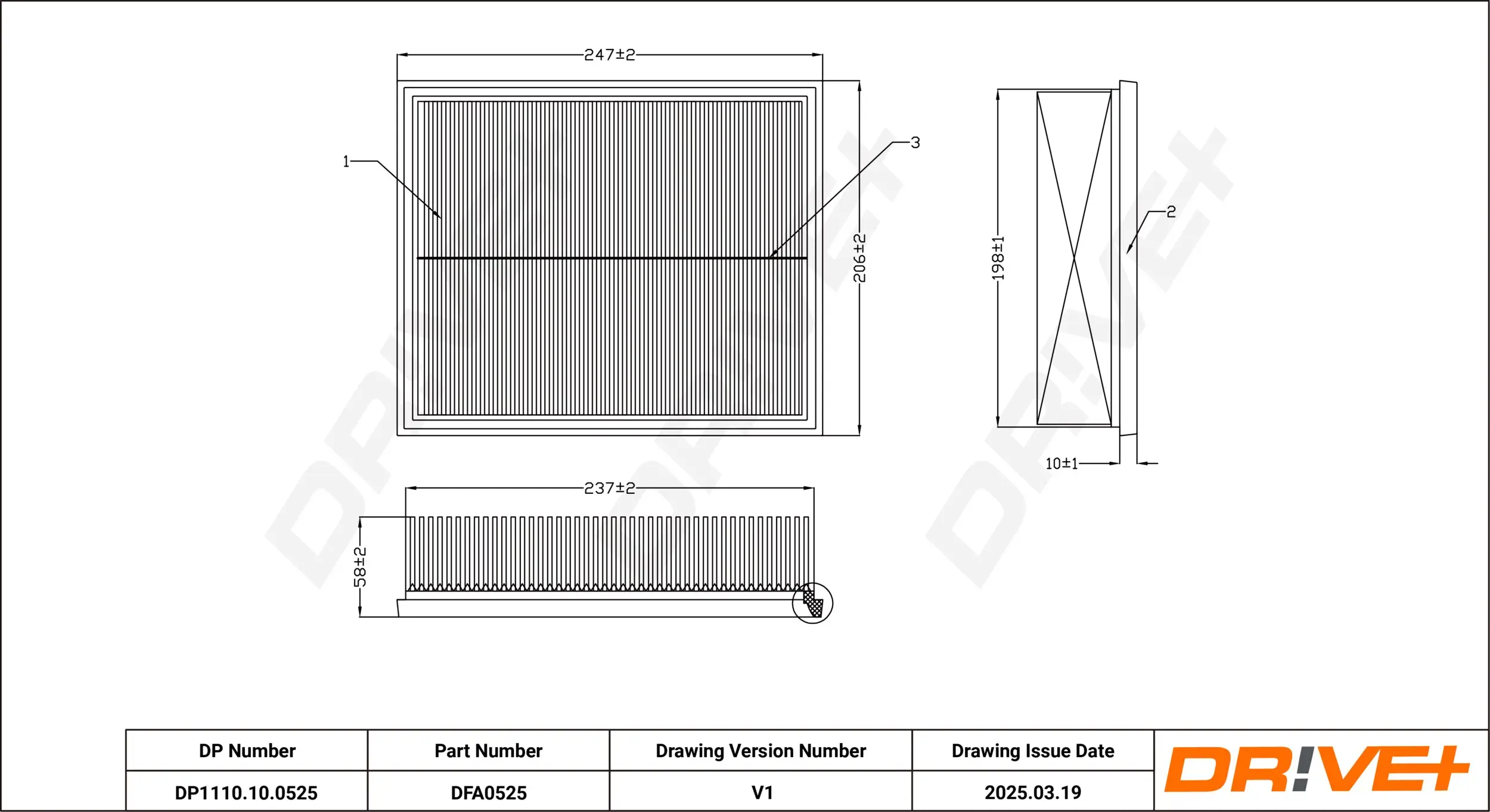 Luftfilter Dr!ve+ DP1110.10.0525
