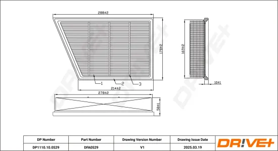 Luftfilter Dr!ve+ DP1110.10.0529 Bild Luftfilter Dr!ve+ DP1110.10.0529