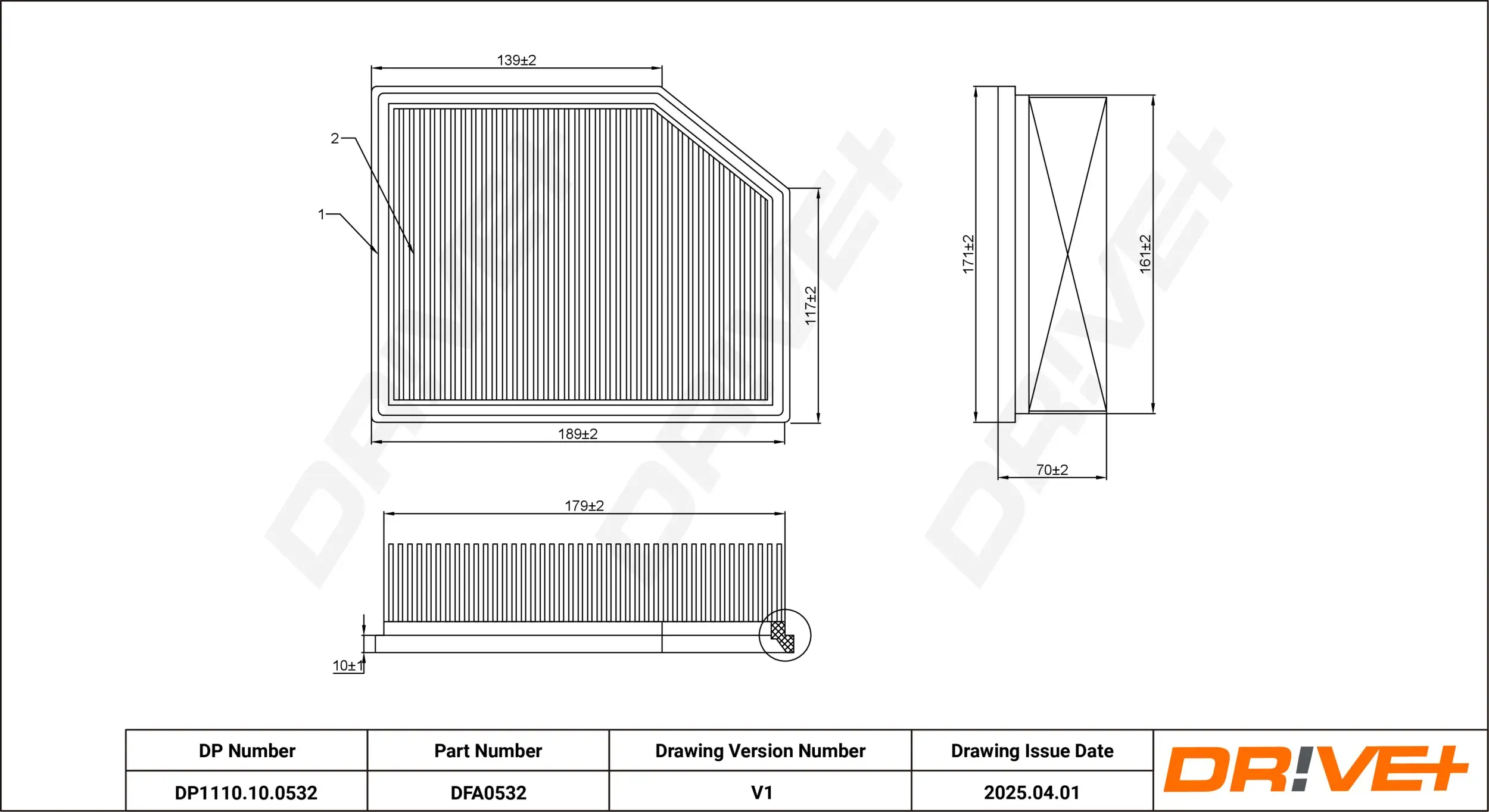 Luftfilter Dr!ve+ DP1110.10.0532