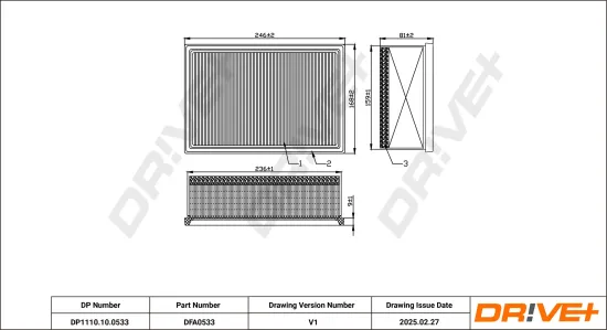 Luftfilter Dr!ve+ DP1110.10.0533 Bild Luftfilter Dr!ve+ DP1110.10.0533