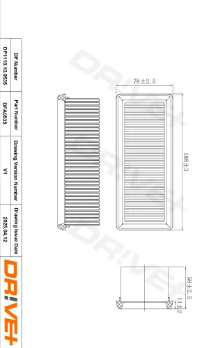 Luftfilter Dr!ve+ DP1110.10.0535 Bild Luftfilter Dr!ve+ DP1110.10.0535