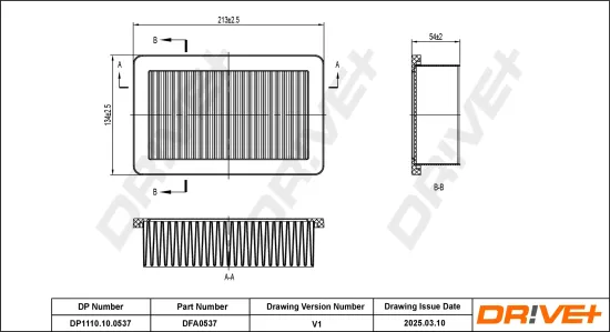 Luftfilter Dr!ve+ DP1110.10.0537 Bild Luftfilter Dr!ve+ DP1110.10.0537