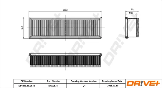 Luftfilter Dr!ve+ DP1110.10.0538 Bild Luftfilter Dr!ve+ DP1110.10.0538