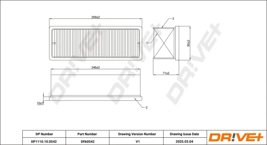 Luftfilter Dr!ve+ DP1110.10.0542 Bild Luftfilter Dr!ve+ DP1110.10.0542