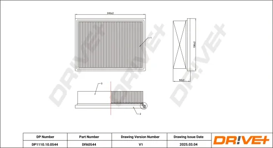 Luftfilter Dr!ve+ DP1110.10.0544 Bild Luftfilter Dr!ve+ DP1110.10.0544
