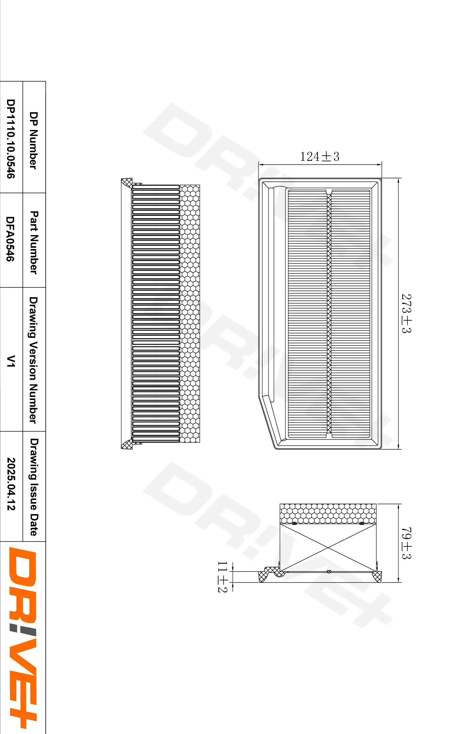 Luftfilter Dr!ve+ DP1110.10.0546
