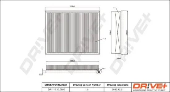 Luftfilter Dr!ve+ DP1110.10.0550 Bild Luftfilter Dr!ve+ DP1110.10.0550