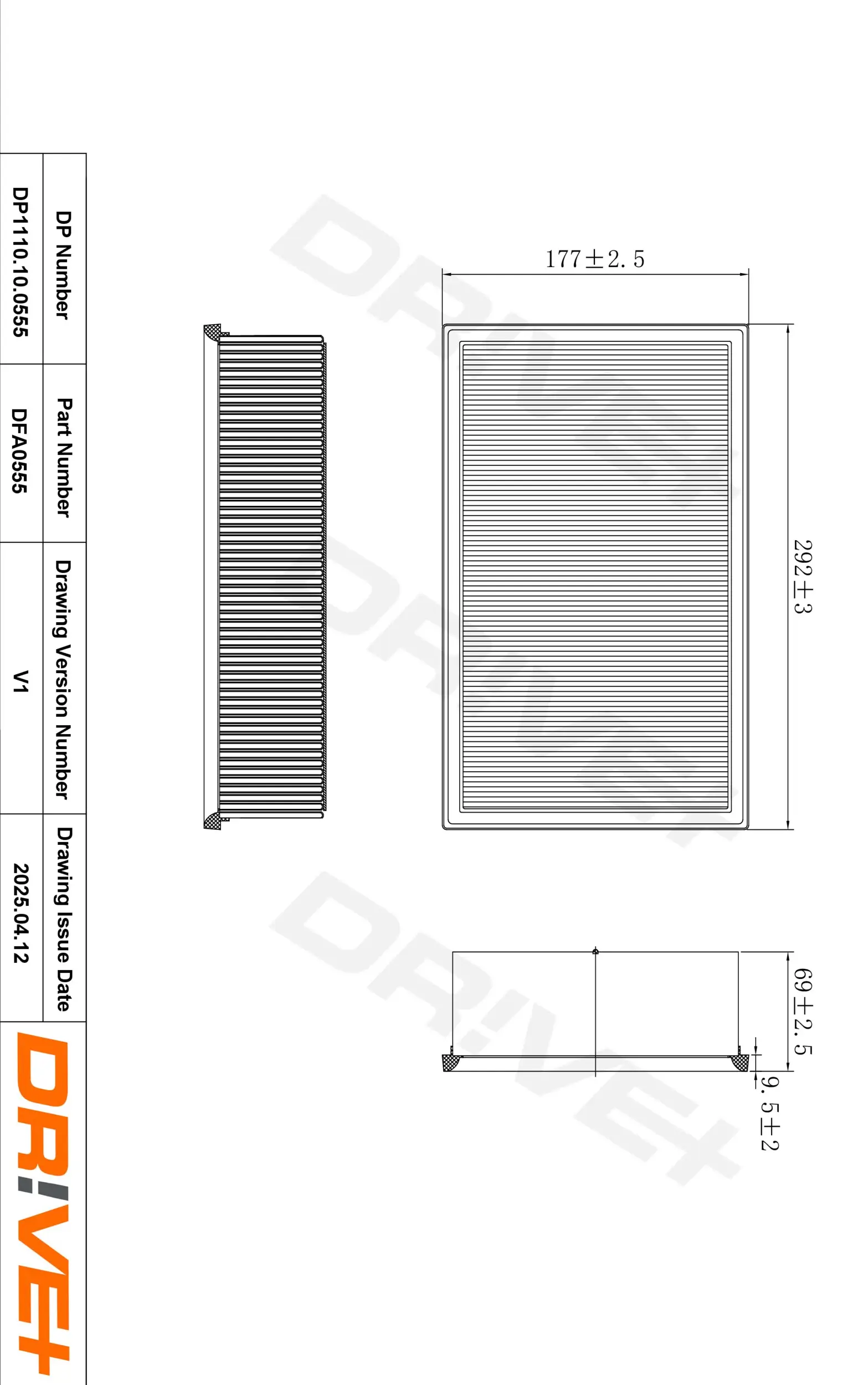 Luftfilter Dr!ve+ DP1110.10.0555