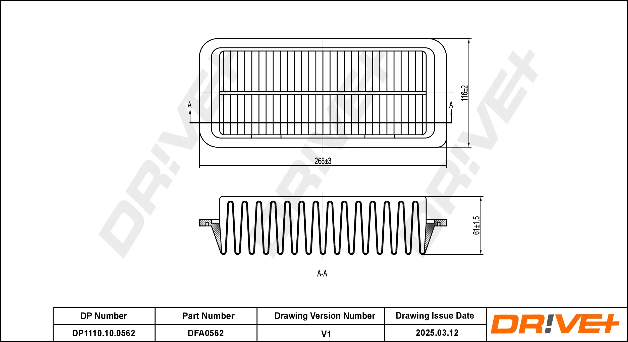 Luftfilter Dr!ve+ DP1110.10.0562