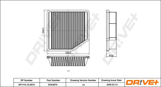 Luftfilter Dr!ve+ DP1110.10.0570 Bild Luftfilter Dr!ve+ DP1110.10.0570