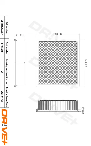 Luftfilter Dr!ve+ DP1110.10.0571 Bild Luftfilter Dr!ve+ DP1110.10.0571
