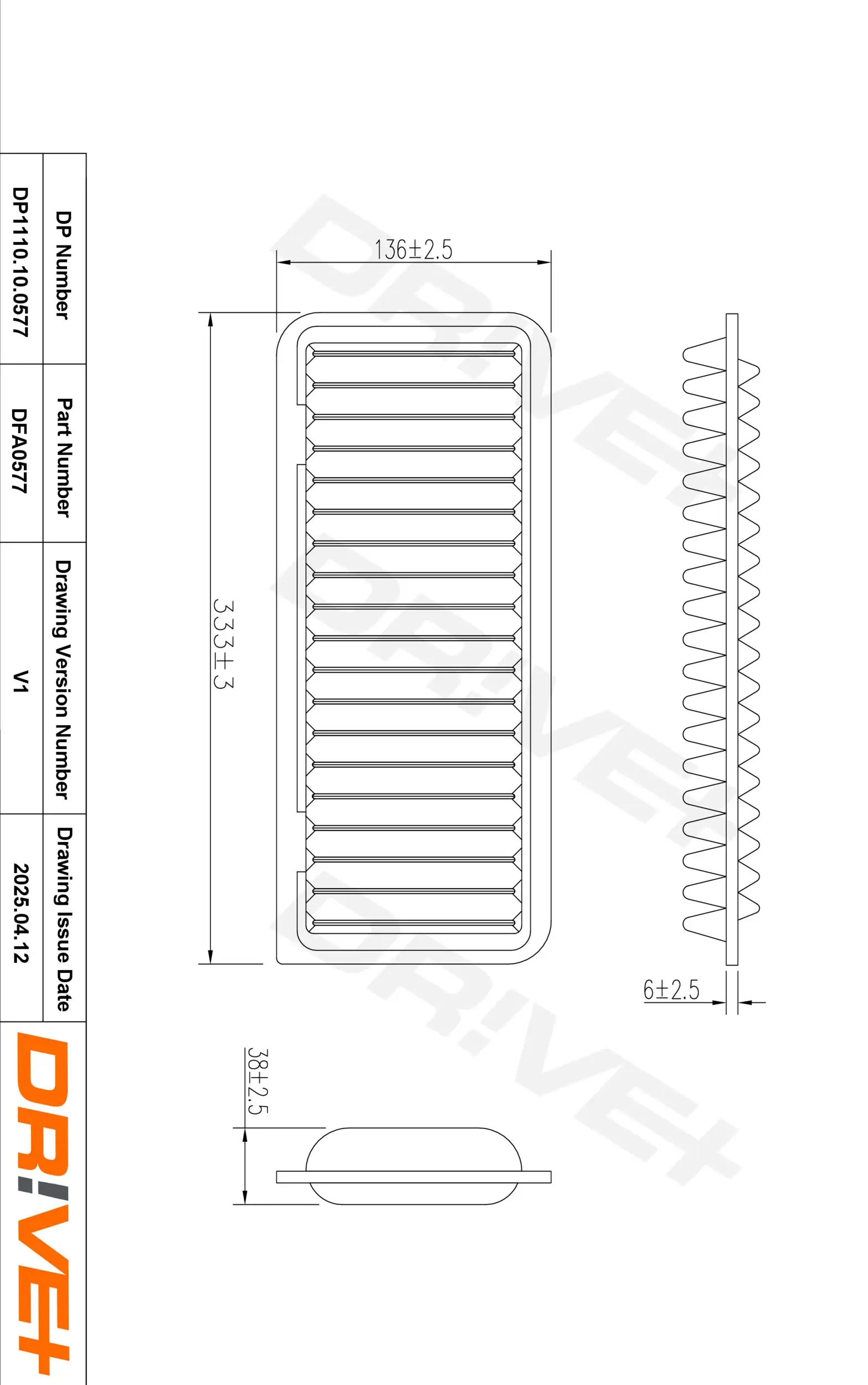 Luftfilter Dr!ve+ DP1110.10.0577