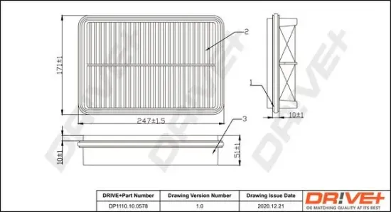Luftfilter Dr!ve+ DP1110.10.0578 Bild Luftfilter Dr!ve+ DP1110.10.0578