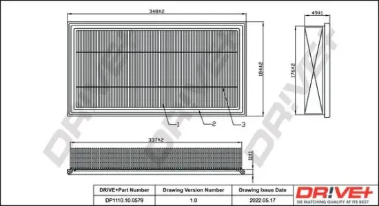 Luftfilter Dr!ve+ DP1110.10.0579 Bild Luftfilter Dr!ve+ DP1110.10.0579