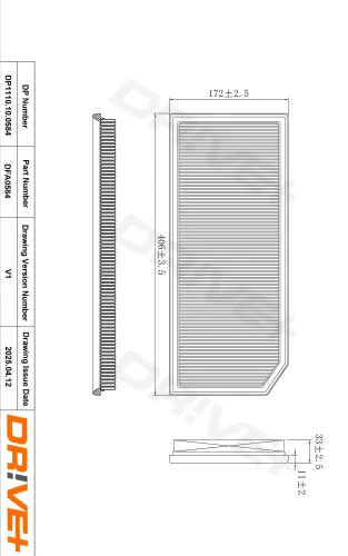 Luftfilter Dr!ve+ DP1110.10.0584 Bild Luftfilter Dr!ve+ DP1110.10.0584