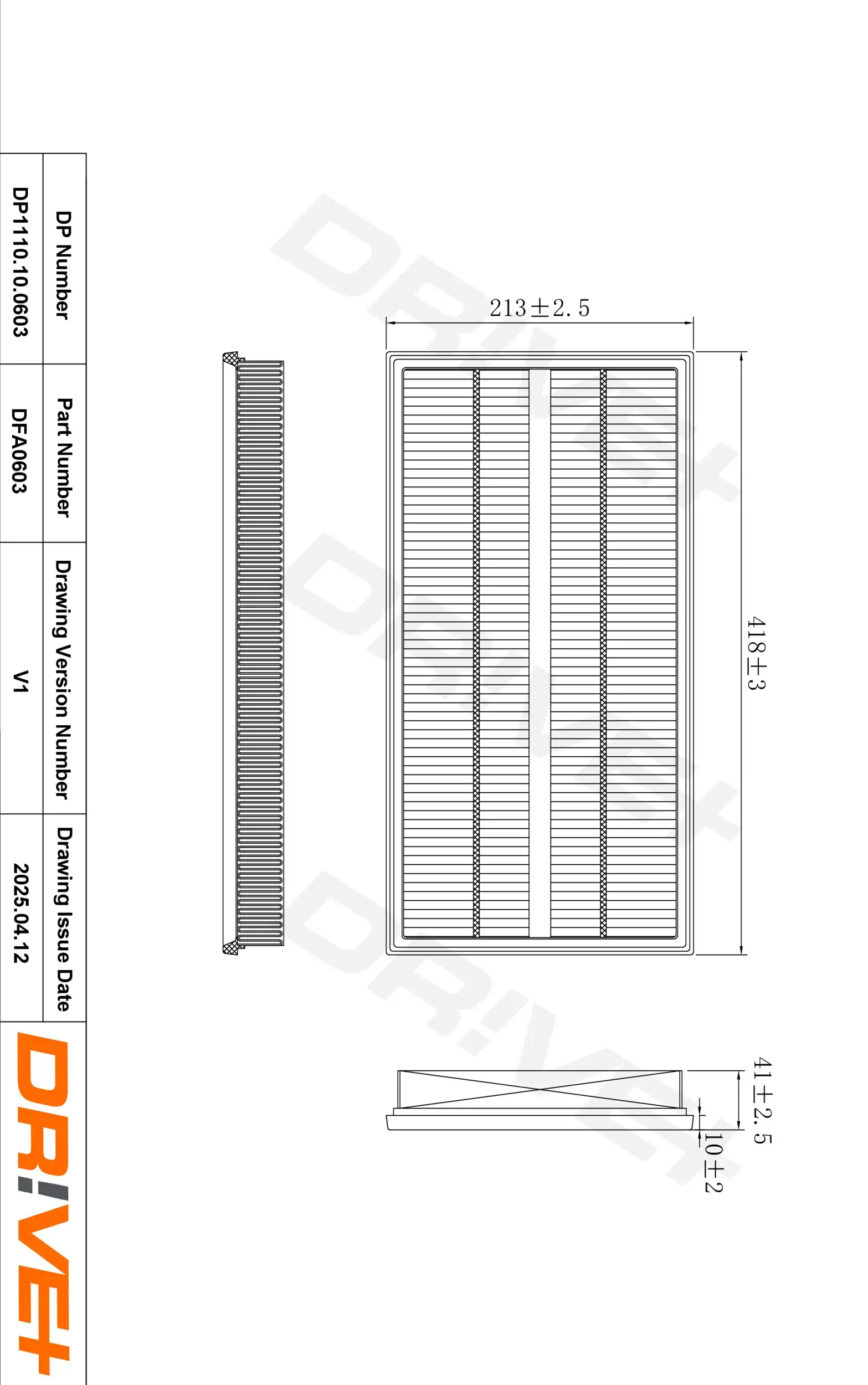Luftfilter Dr!ve+ DP1110.10.0603