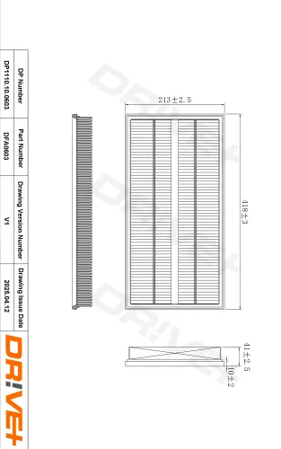 Luftfilter Dr!ve+ DP1110.10.0603 Bild Luftfilter Dr!ve+ DP1110.10.0603
