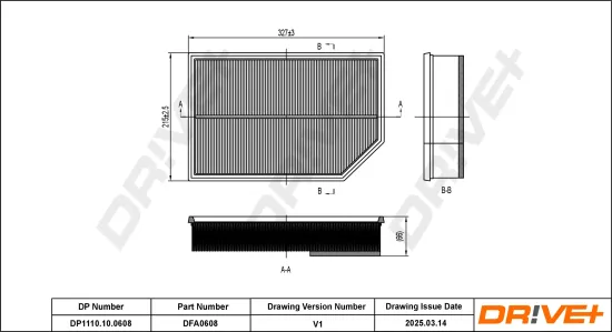 Luftfilter Dr!ve+ DP1110.10.0608 Bild Luftfilter Dr!ve+ DP1110.10.0608