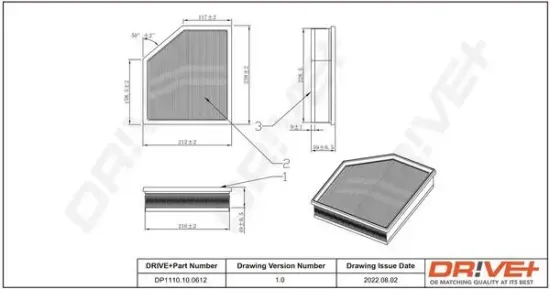 Luftfilter Dr!ve+ DP1110.10.0612 Bild Luftfilter Dr!ve+ DP1110.10.0612