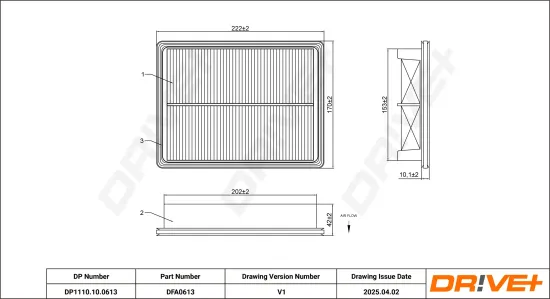 Luftfilter DR!VE+ DP1110.10.0613 Bild Luftfilter DR!VE+ DP1110.10.0613