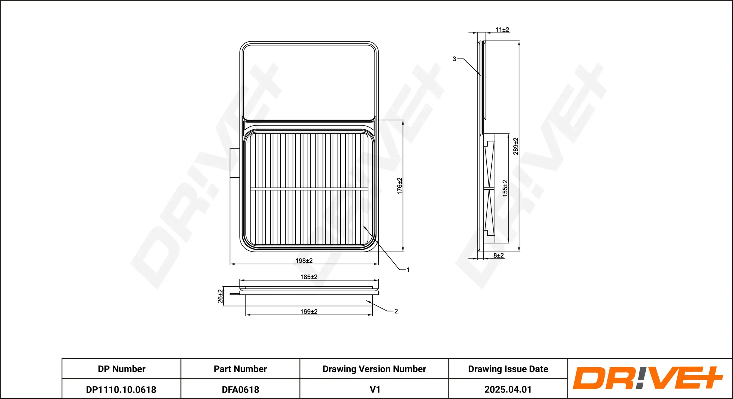 Luftfilter Dr!ve+ DP1110.10.0618