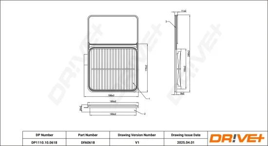 Luftfilter Dr!ve+ DP1110.10.0618 Bild Luftfilter Dr!ve+ DP1110.10.0618