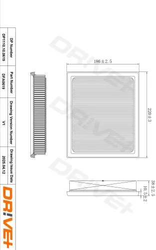 Luftfilter Dr!ve+ DP1110.10.0619 Bild Luftfilter Dr!ve+ DP1110.10.0619