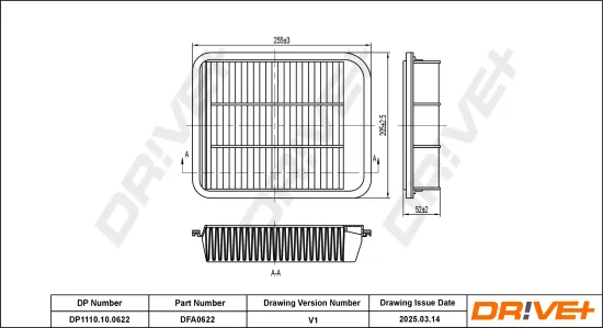 Luftfilter Dr!ve+ DP1110.10.0622 Bild Luftfilter Dr!ve+ DP1110.10.0622