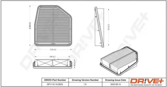 Luftfilter DR!VE+ DP1110.10.0625 Bild Luftfilter DR!VE+ DP1110.10.0625