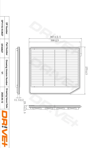 Luftfilter Dr!ve+ DP1110.10.0627 Bild Luftfilter Dr!ve+ DP1110.10.0627