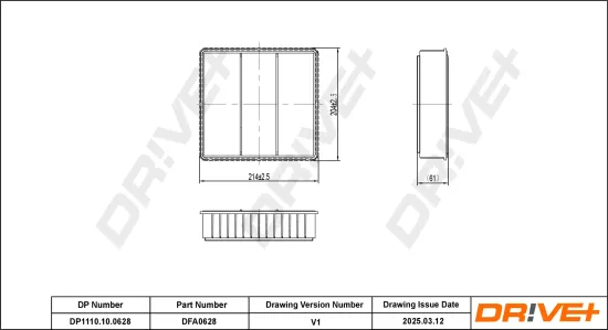 Luftfilter Dr!ve+ DP1110.10.0628 Bild Luftfilter Dr!ve+ DP1110.10.0628