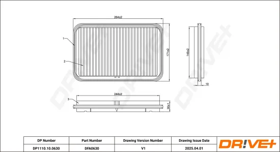 Luftfilter Dr!ve+ DP1110.10.0630 Bild Luftfilter Dr!ve+ DP1110.10.0630