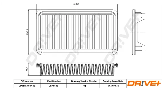 Luftfilter Dr!ve+ DP1110.10.0633 Bild Luftfilter Dr!ve+ DP1110.10.0633