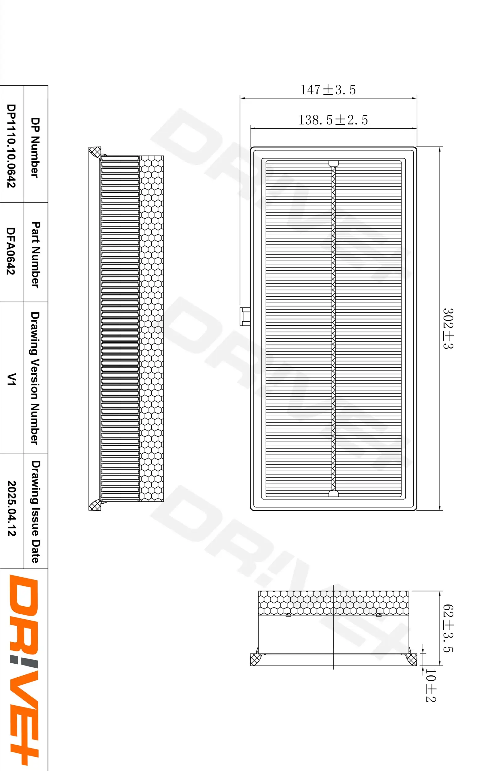 Luftfilter Dr!ve+ DP1110.10.0642