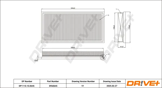 Luftfilter Dr!ve+ DP1110.10.0645 Bild Luftfilter Dr!ve+ DP1110.10.0645