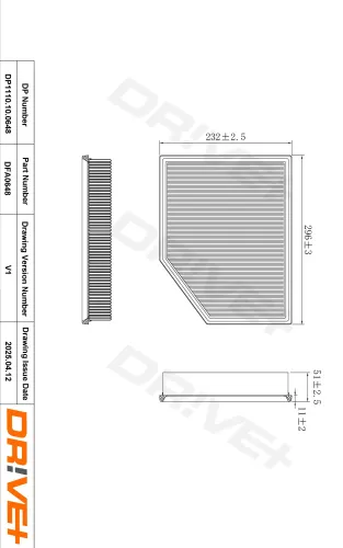 Luftfilter Dr!ve+ DP1110.10.0648 Bild Luftfilter Dr!ve+ DP1110.10.0648