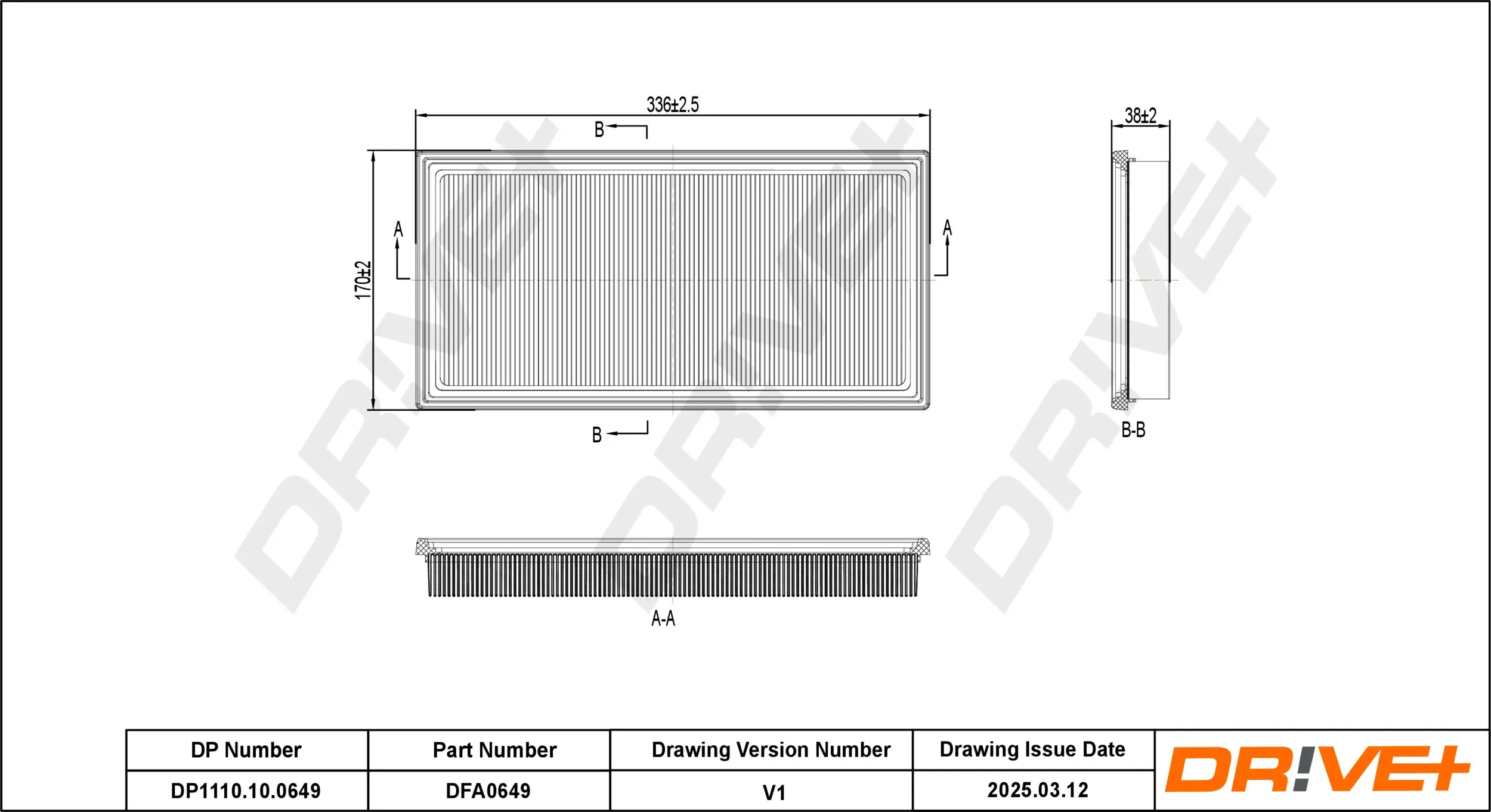 Luftfilter Dr!ve+ DP1110.10.0649