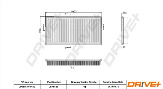Luftfilter Dr!ve+ DP1110.10.0649 Bild Luftfilter Dr!ve+ DP1110.10.0649
