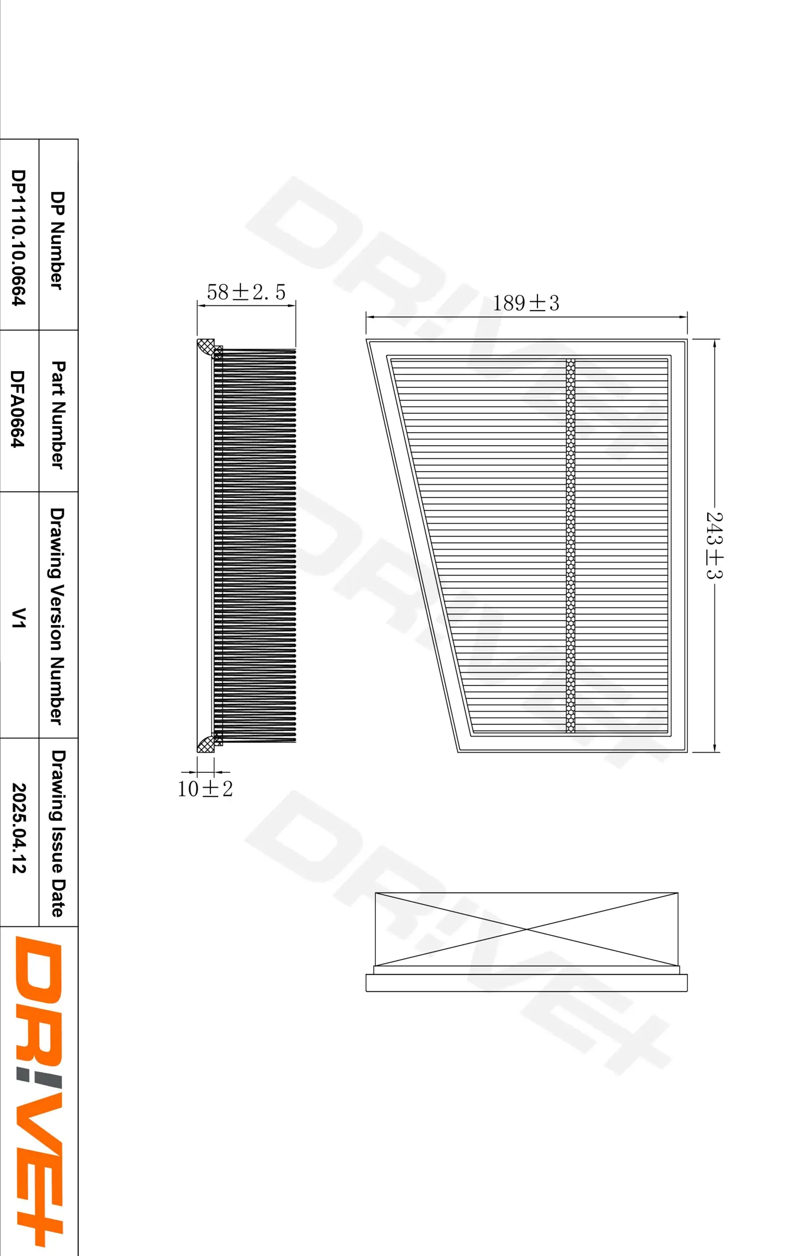 Luftfilter Dr!ve+ DP1110.10.0664