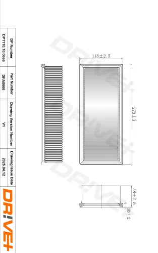 Luftfilter Dr!ve+ DP1110.10.0666 Bild Luftfilter Dr!ve+ DP1110.10.0666