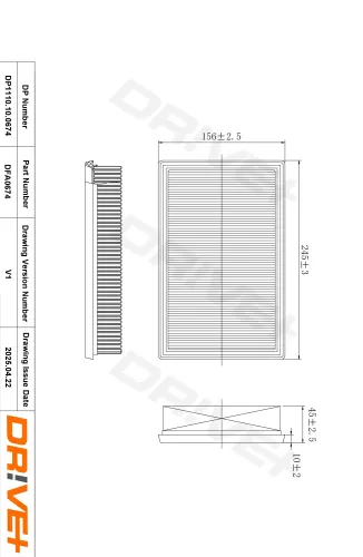 Luftfilter Dr!ve+ DP1110.10.0674 Bild Luftfilter Dr!ve+ DP1110.10.0674