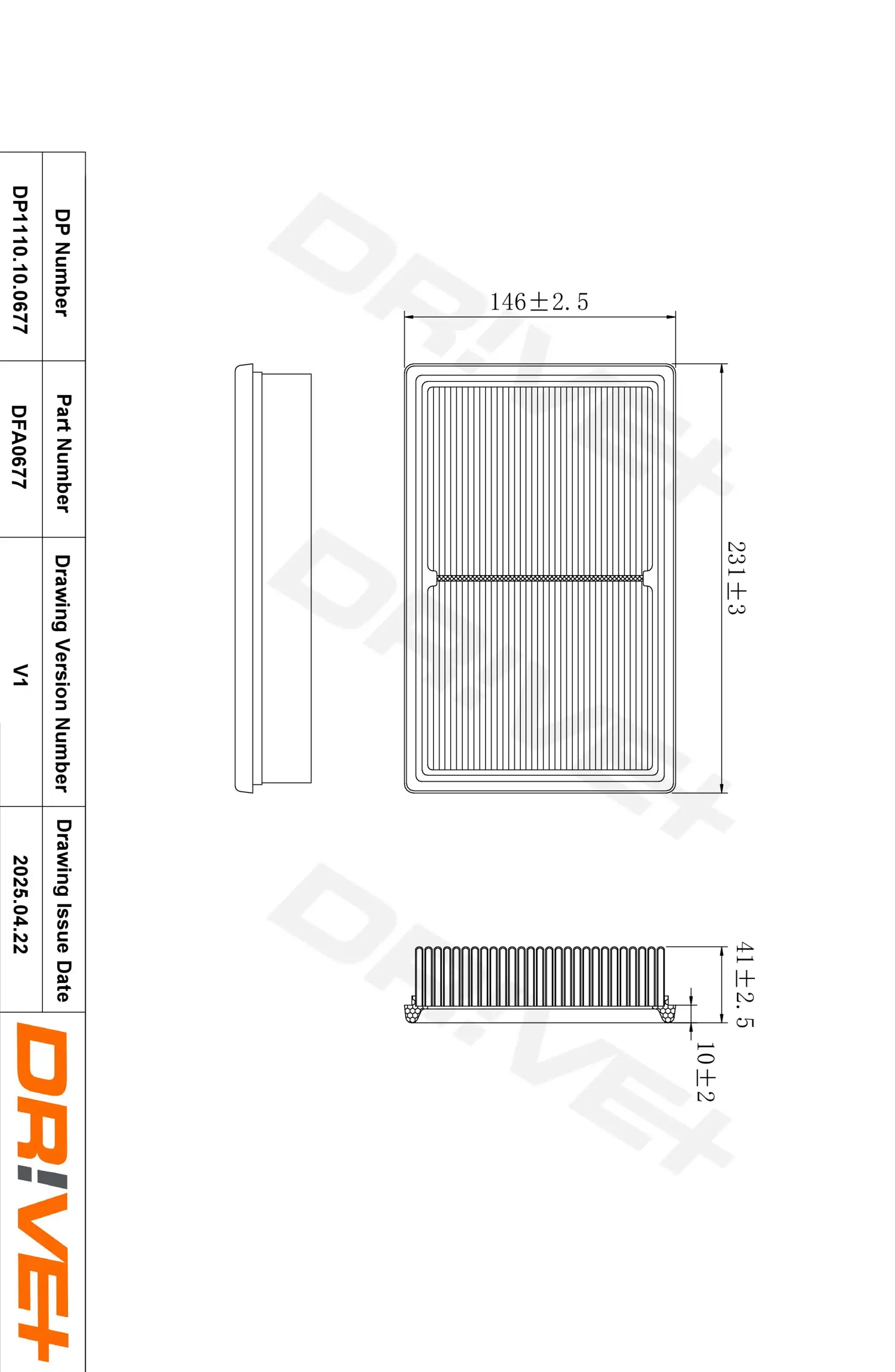 Luftfilter Dr!ve+ DP1110.10.0677