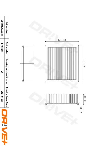 Luftfilter Dr!ve+ DP1110.10.0678 Bild Luftfilter Dr!ve+ DP1110.10.0678
