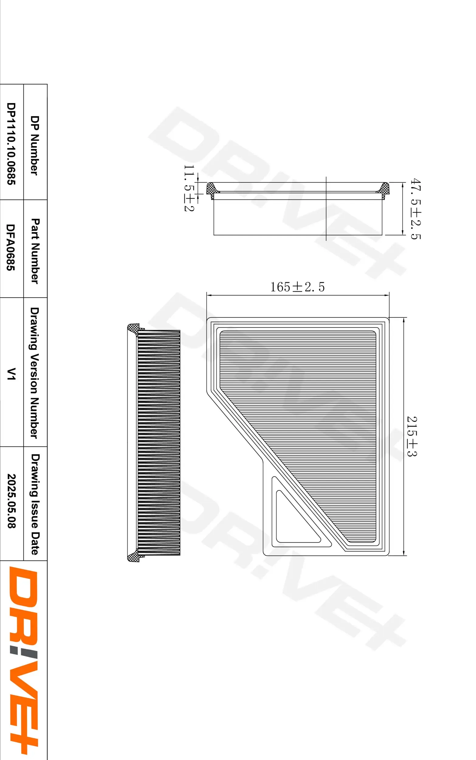 Luftfilter Dr!ve+ DP1110.10.0685