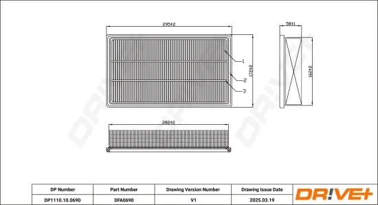 Luftfilter Dr!ve+ DP1110.10.0690 Bild Luftfilter Dr!ve+ DP1110.10.0690