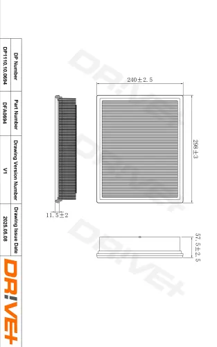 Luftfilter Dr!ve+ DP1110.10.0694 Bild Luftfilter Dr!ve+ DP1110.10.0694